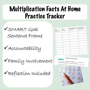 Preview of Multiplication Facts At Home Practice Tracker