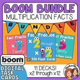 Multiplication Facts Boom Cards Digital Practice BUNDLE for 2-5