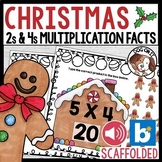 Multiplication Facts Boom Cards Gingerbread Man Christmas 