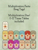 Multiplication Facts Tags - Multiplication Star