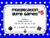 Multiplication Facts Bump Games Pack #5 (2s, 3s, 4s, 5s, 10s)