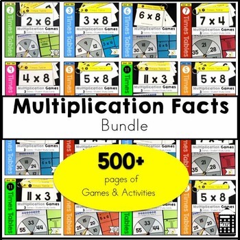Preview of Printable Multiplication Games | Multiplication Facts Practice | Fact Fluency