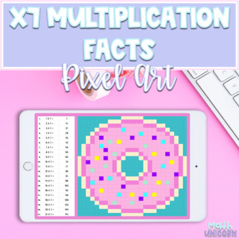 Preview of Multiplication Facts By 7 | Pixel Art