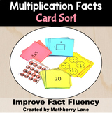 Multiplication Facts Card Sort Arrays Grouping Area Models