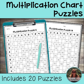 Preview of Multiplication Fact Chart Fill In Puzzles -Multiplication Fact Practice