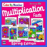 Spring Math: Multiplication Color By Number: Independent L