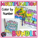 Multiplication Facts Color By Number BUNDLE  Multiplicatio