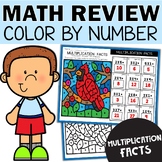 Multiplication Facts Color by Number - Single Digit Math R