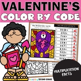 Multiplication Facts Color by Number Worksheets - Valentin