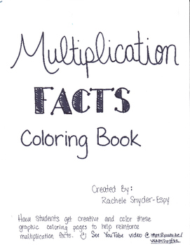 Preview of Multiplication Facts Coloring Book - graphic coloring pages