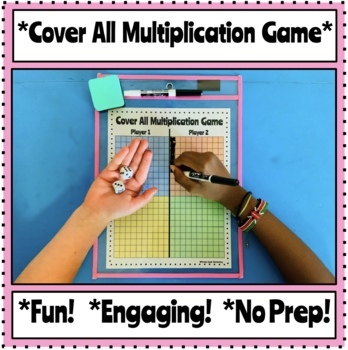 Preview of Multiplication Facts "Cover All" Math Game, No Prep! Print & Go!