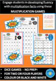 Multiplication Facts Dice Games- Distance Education - Family Fun
