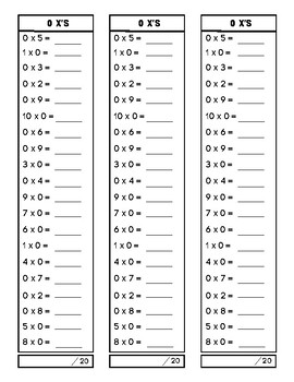 Multiplication Facts Drill Worksheets by T-T-T-Teach | TPT