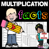 Multiplication Facts Drill Worksheets - Print and Digital