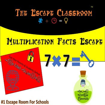 Preview of Multiplication Facts Escape Room | The Escape Classroom