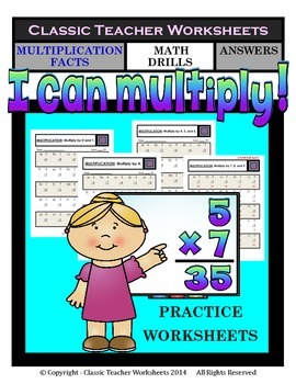 multiplication math drills teaching resources teachers pay teachers