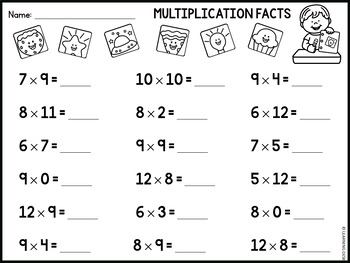 Multiplication Facts Fluency Pocket Chart Cards by Learning Desk