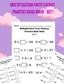 Multiplication Facts Fluency  Practice Basic Math   Set 3