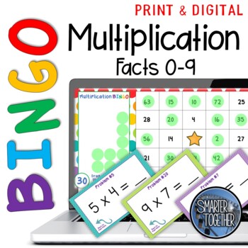 Preview of Multiplication Practice Fact Fluency Bingo Game No Prep