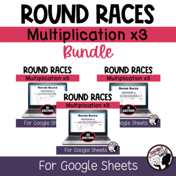 Preview of Multiplication Facts Game | Times 3 | Two Player Game | BUNDLE | Google Sheets