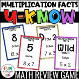Multiplication Facts Game for Math Fact Practice in Center