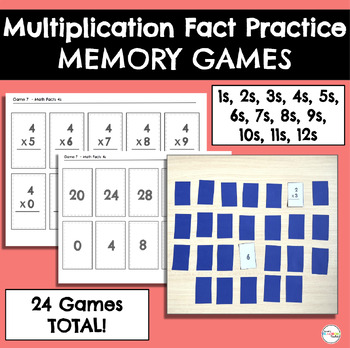Preview of Multiplication Facts Games | Multiplication Facts Memory Games