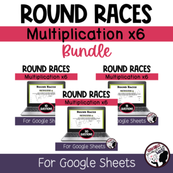 Preview of Multiplication Facts Games | Times 6 | Two Player Game | Bundle | Google Sheets