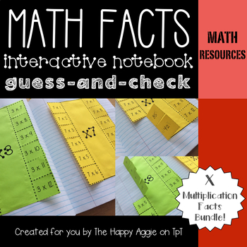 Preview of Multiplication Facts: Interactive Notebook Foldable