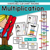 Multiplication Fact Fluency Clip Chart {1’s- 12's}