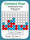 Multiplication Facts Math Center Game (Connect Four)