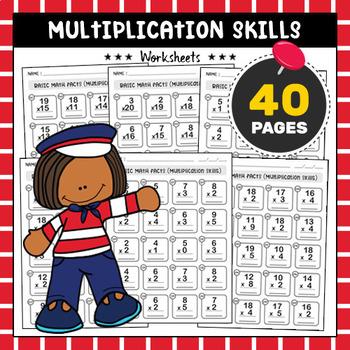 Preview of Multiplication Facts Math Fluency Practice, Basic Math Facts, Numbers Skills
