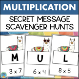 Multiplication Facts Math Secret Code Scavenger Hunt Activities