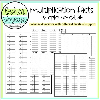 Preview of Multiplication Facts - Math Supplemental Aid 