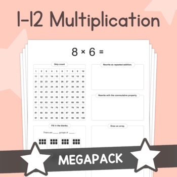 Preview of Multiplication Facts Megapack –1st, 2nd, 3rd Grade Multiplication Worksheets