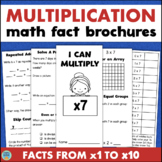 Multiplication Brochures Math Facts & Strategies Practice 