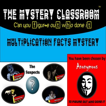 Preview of Multiplication Facts Mystery | The Mystery Classroom (Distance Learning)