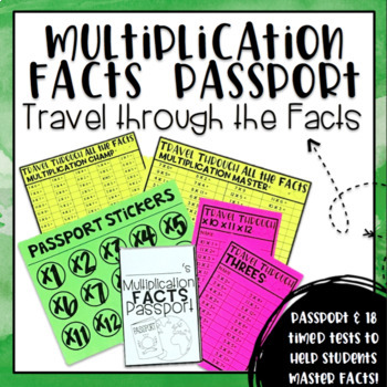 Preview of Multiplication Facts Passport