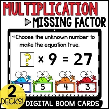Preview of Multiplication Facts Practice Boom Cards