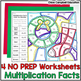 Multiplication Facts Practice Christmas Multiplication Mat