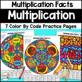 Multiplication Facts Practice Color by Number Activity