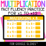Multiplication Fact Fluency Practice Digital Resource for 
