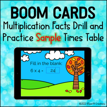 Preview of Multiplication Facts Practice Drill: SAMPLE Times Tables