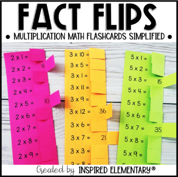 Preview of Fact Flips Multiplication Facts Practice Fact Fluency Fact Flashcards