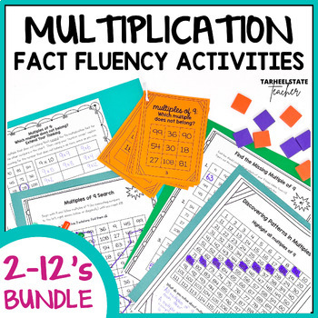 Preview of Multiplication Facts Practice Fluency Activities - Multiplication Fact Families