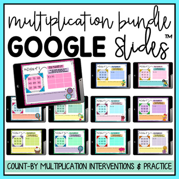 Preview of Multiplication Facts Practice Google Classroom™ Activities BUNDLE