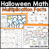Multiplication Facts Practice Halloween Math Worksheets - 