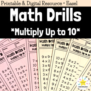 Preview of Multiplication Facts Practice | Multiply Up to 10 (Daily Math Warm Up)