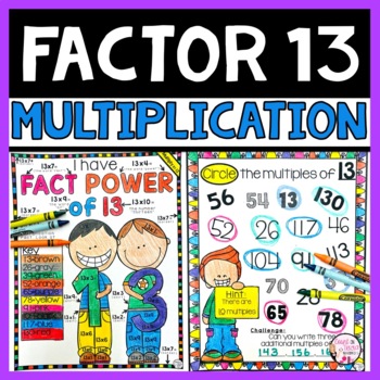 Multiplication Facts Practice Multiplying by 13 by Count on Tricia