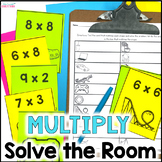 Multiplication Facts Practice - Solve the Room - Math Scoot