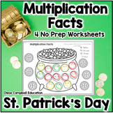 Multiplication Facts Color by Number - St. Patrick's Day M